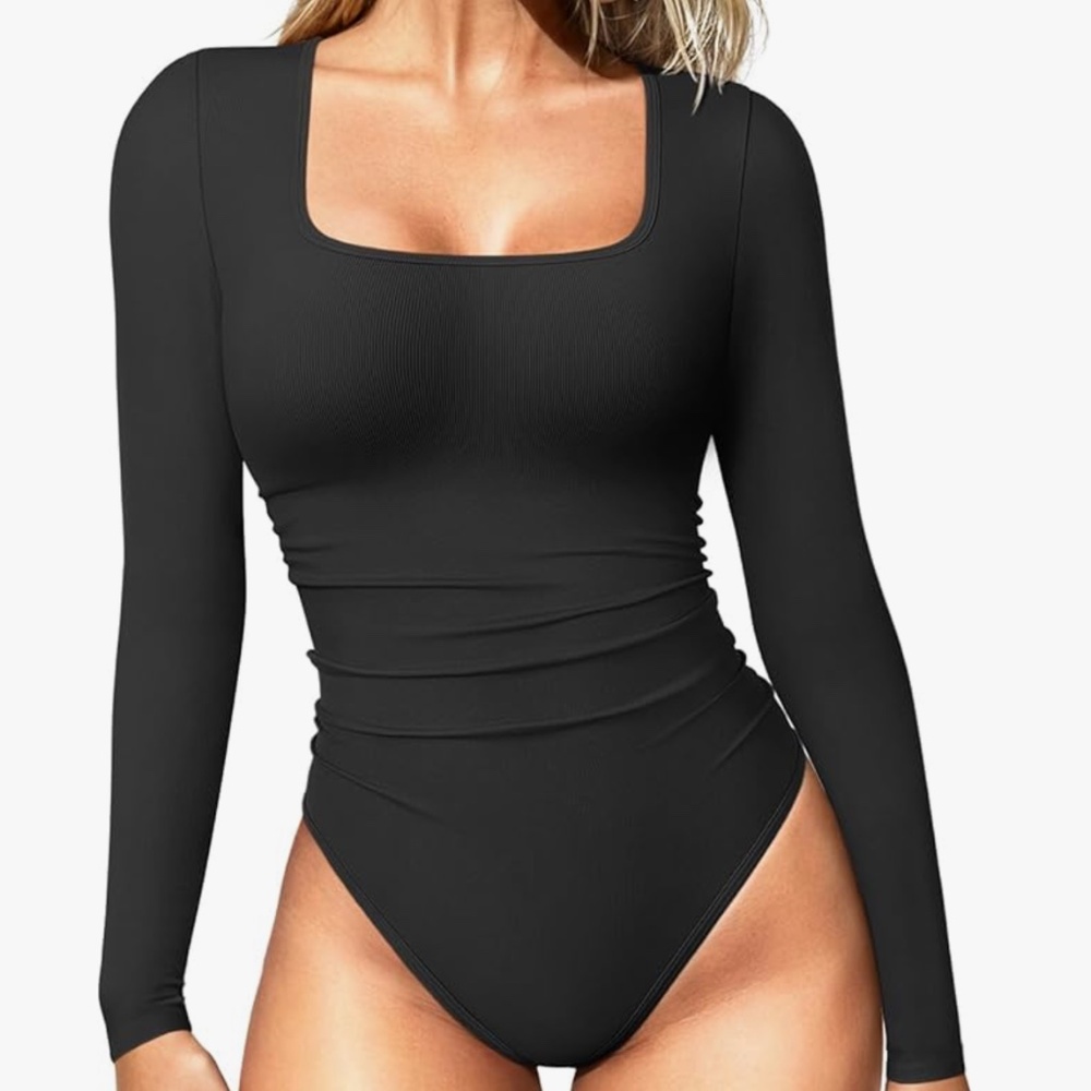 NWOT - Bodysuit Long Sleeve Square Neck